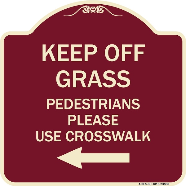 Signmission Designer Series Lawn Boss Stake Kit, Burgundy Heavy-Gauge Aluminum Sign, 18" x 18", BU-1818-23888 A-DES-BU-1818-23888 - main